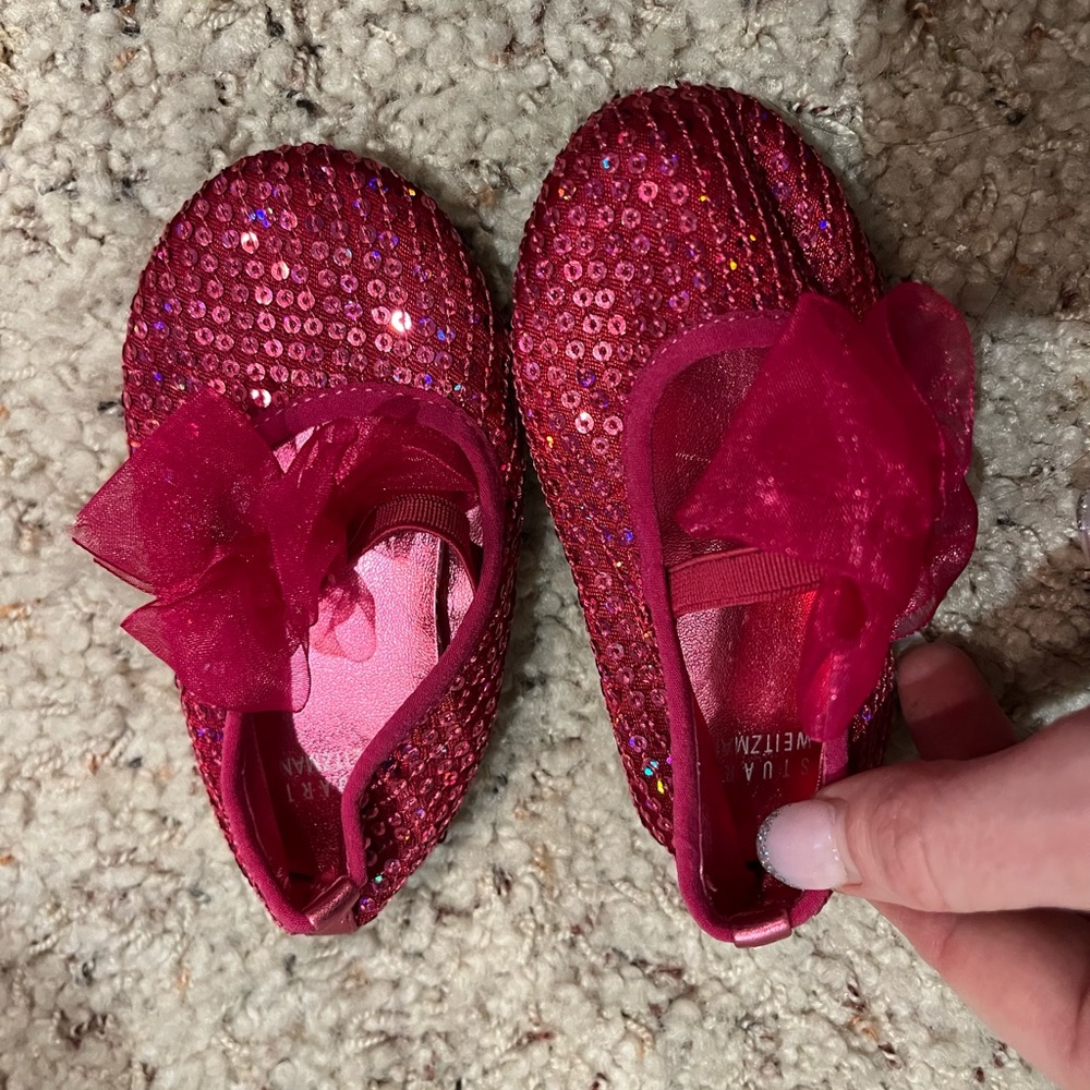 Stuart Weitzman ballet slippers size 4 toddler hot pink